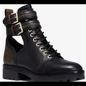 Michael Kors Bensen combat boots.